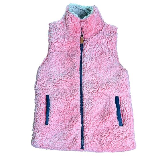 Simply Southern Jackets & Blazers - Simply Southern Fleece Teddy Vest Pink Small Warm Soft Sleeveless Jacket Cuddly